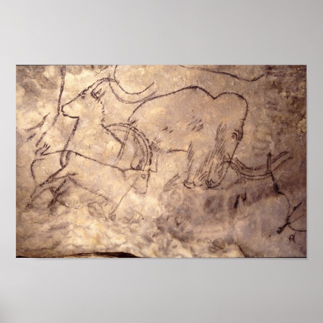 Póster Pintura de la cueva de Rouffignac (Frente)