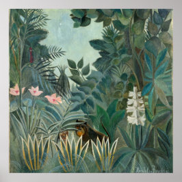 Póster Pintura de la jungla ecuatorial de Rousseau