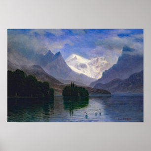 Póster Pintura de la montaña Bierstadt