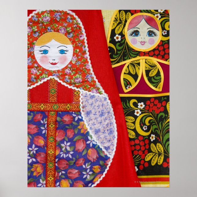 Póster Pintura de la muñeca rusa Matryoshka (Frente)