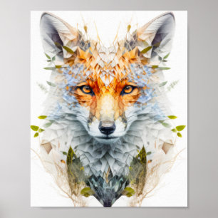 Póster Pintura de la naturaleza de los retratos de animal