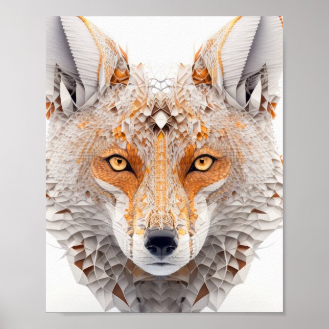 Póster Pintura de la naturaleza de los retratos de animal (Frente)