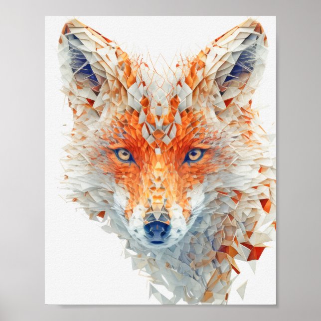 Póster Pintura de la naturaleza de los retratos de animal (Frente)