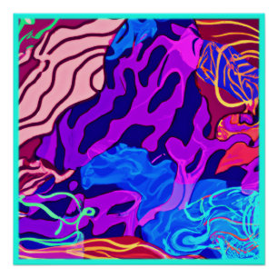 Póster Pintura de la naturaleza oceánica. ¡Hazte con una