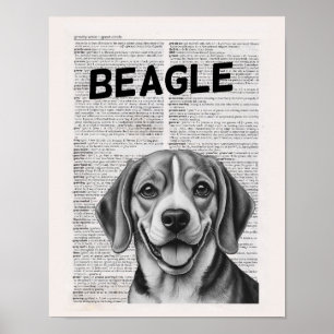 Póster Pintura de la página del diccionario Beagle