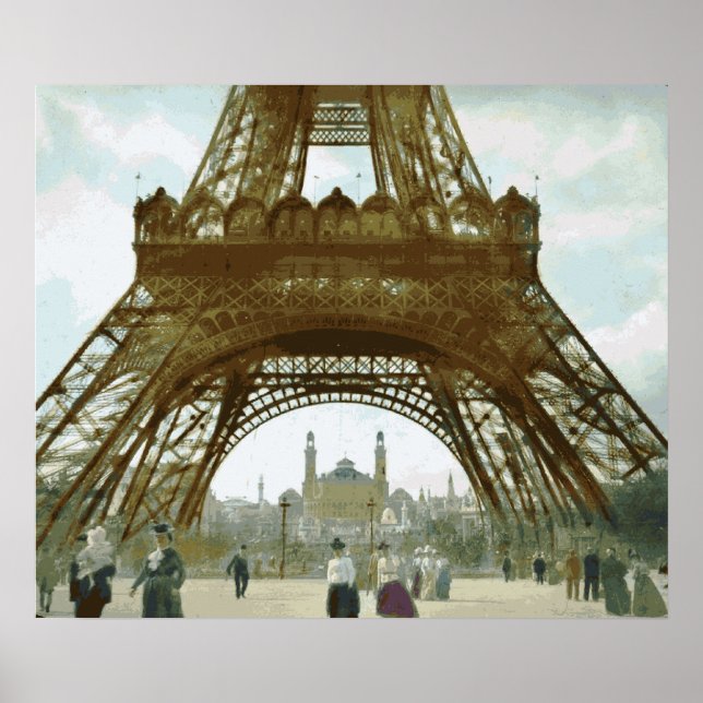 Póster Pintura de la Torre Eiffel (Frente)
