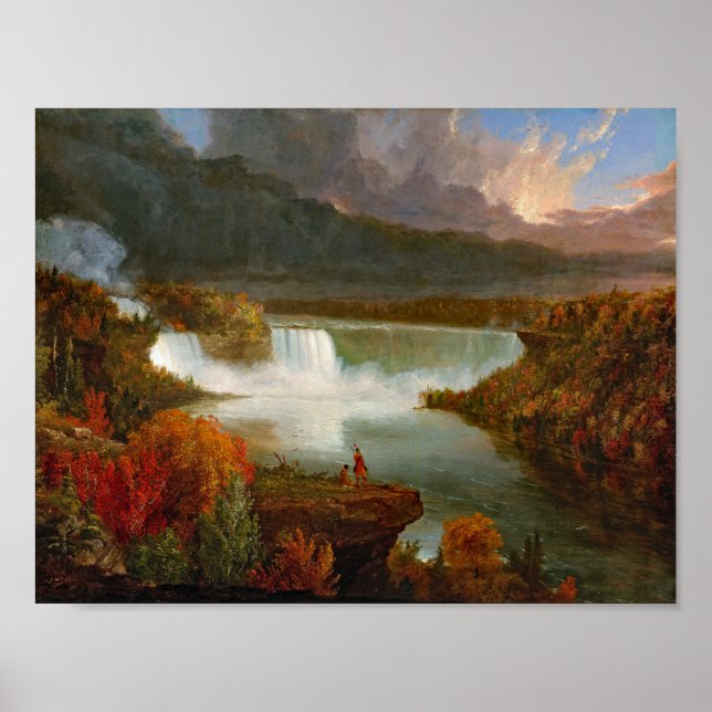 Póster Pintura de las cataratas de Cole Niagara (Frente)