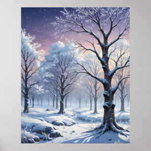 Póster Pintura de las maravillas de invierno