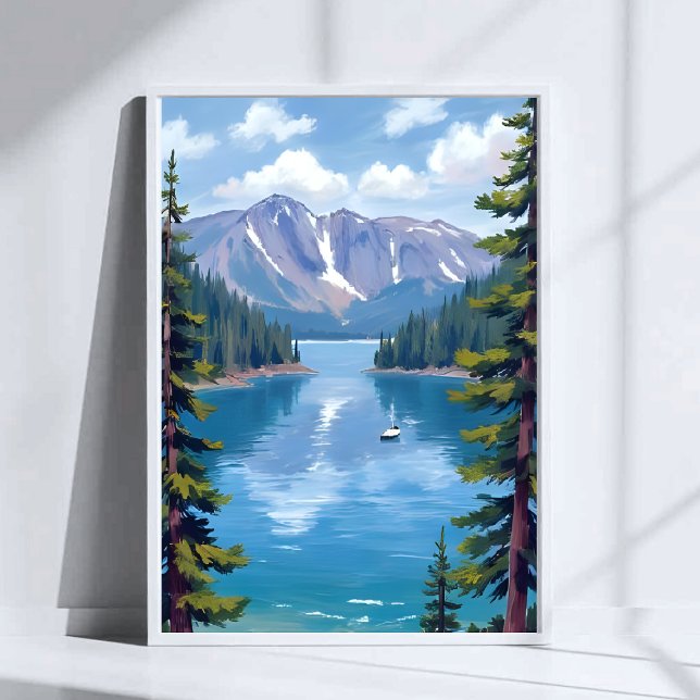 Póster Pintura de las montañas del Lago Tahoe (Subido por el creador)