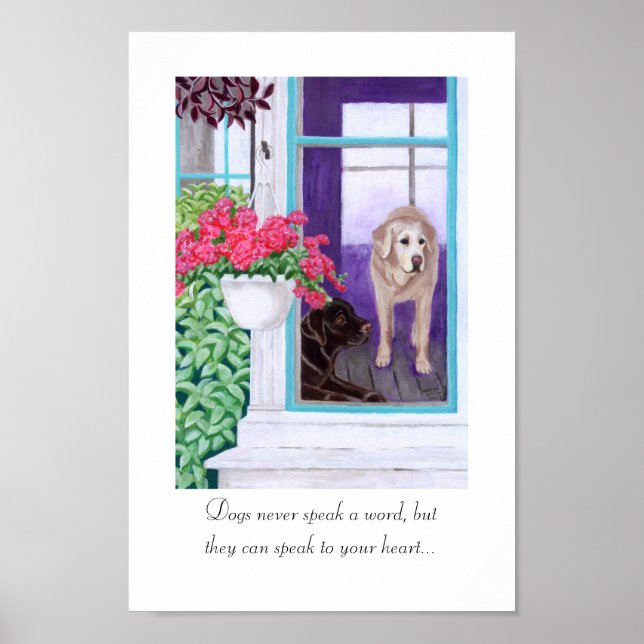 Póster Pintura de Lazy Afternoon Labradors (Frente)