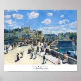 Póster Pintura de Le Pont-Neuf, París Pierre Auguste Reno
