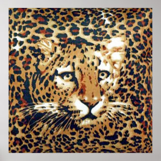Póster Pintura de leopardo