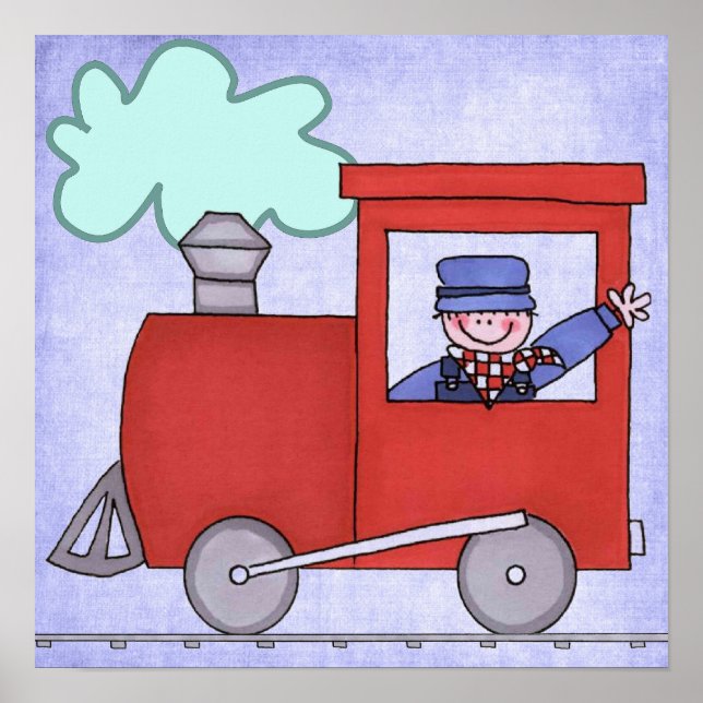Póster Pintura de lienzo de tren (Frente)