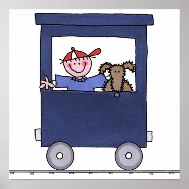 Póster Pintura de lienzo de tren (Frente)