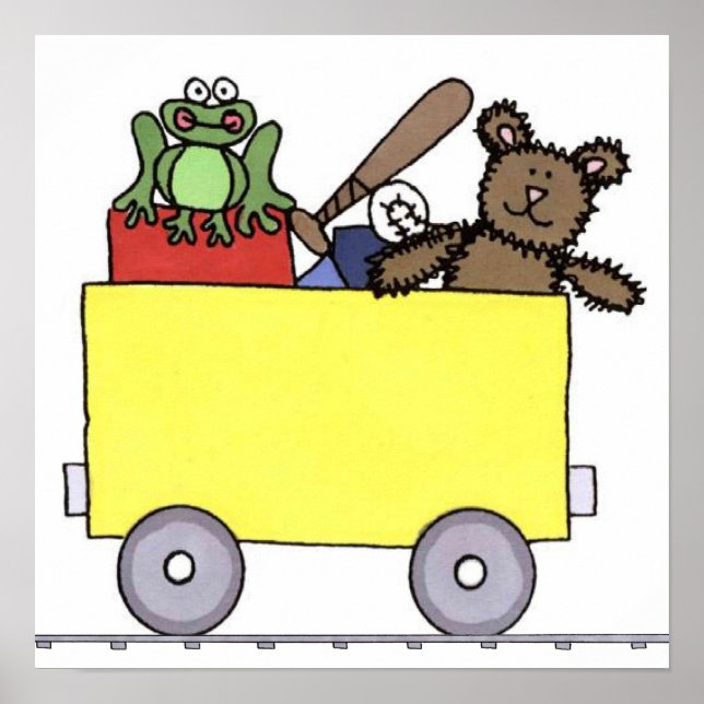 Póster Pintura de lienzo de tren (Frente)