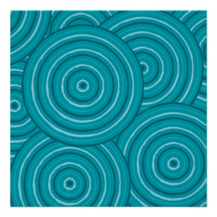 Póster Pintura de línea aborigen