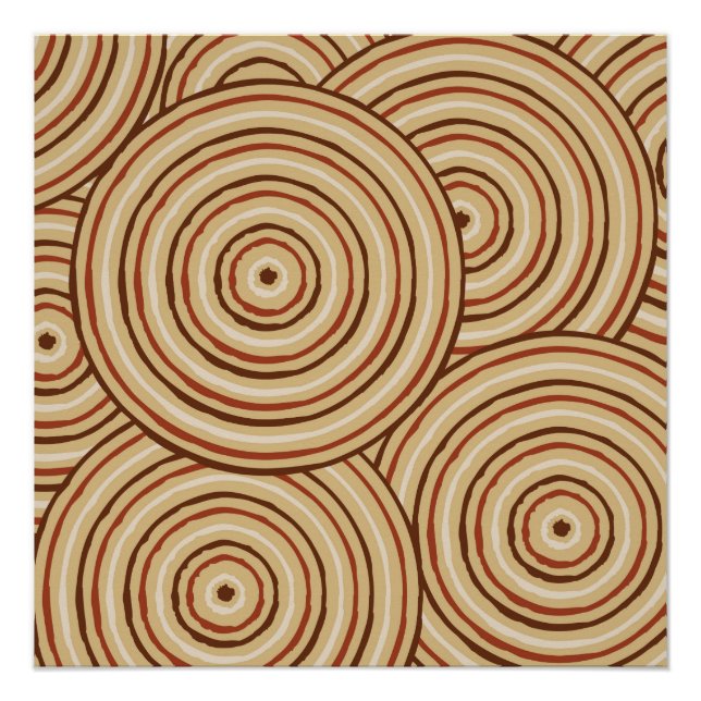 Póster Pintura de línea aborigen (Anverso)