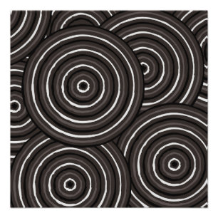 Póster Pintura de línea aborigen