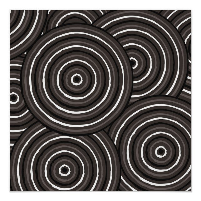 Póster Pintura de línea aborigen (Anverso)