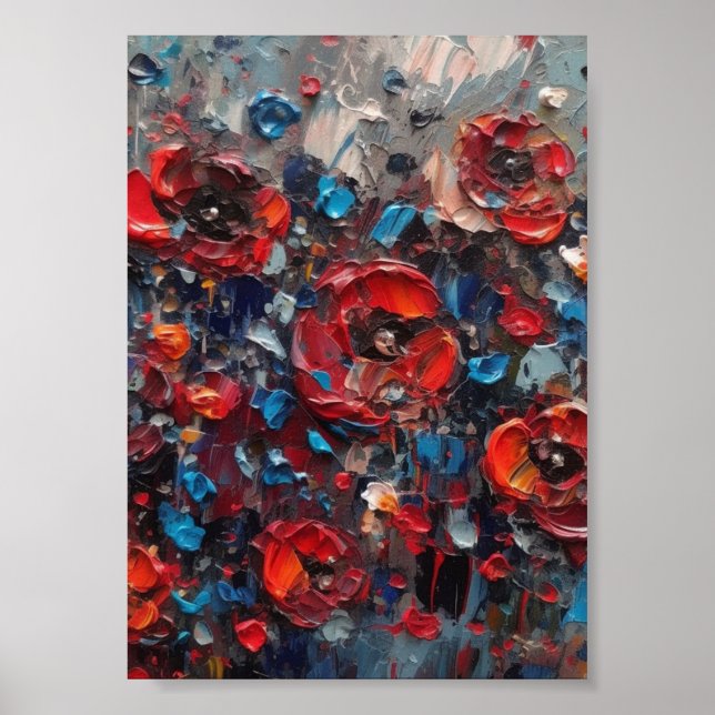 Póster Pintura de los opacos abstractos (Frente)