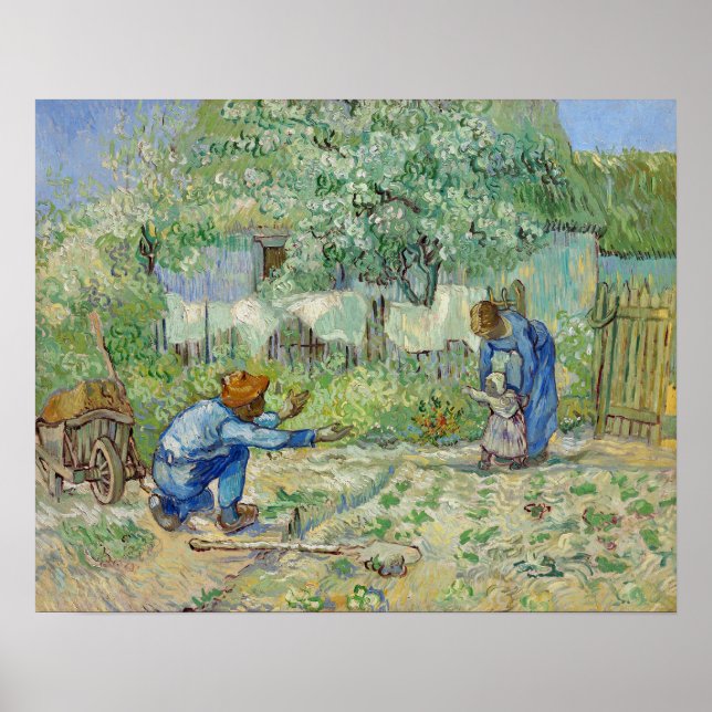 Póster Pintura de los primeros pasos de Van Gogh (Frente)
