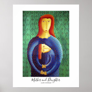 Póster Pintura de madre e hija