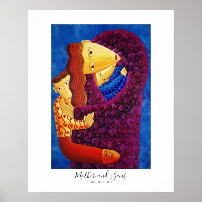Póster Pintura de madre e hijos (Frente)