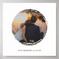 Pintura de marco circular Splotch Foto Amor