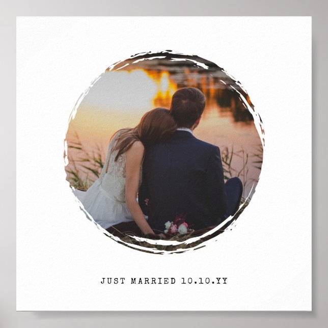 Póster Pintura de marco circular Splotch Foto Amor (Frente)