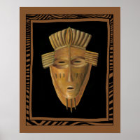Pintura de máscara africana de Chariklia Zarris