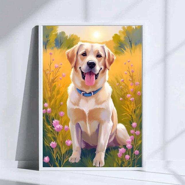Póster Pintura de mascota de perro Labrador Retriever Lab (Subido por el creador)