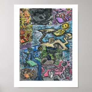 Póster Pintura de mazmorra de Dungeon Rift