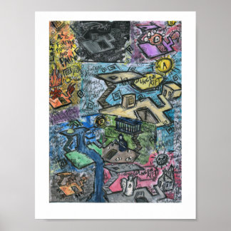 Póster Pintura de mazmorra de Dungeon Rift