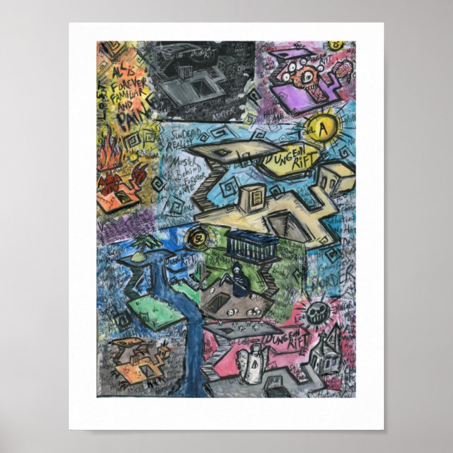 Póster Pintura de mazmorra de Dungeon Rift (Frente)