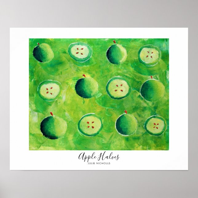 Póster Pintura de mitades de manzana (Frente)