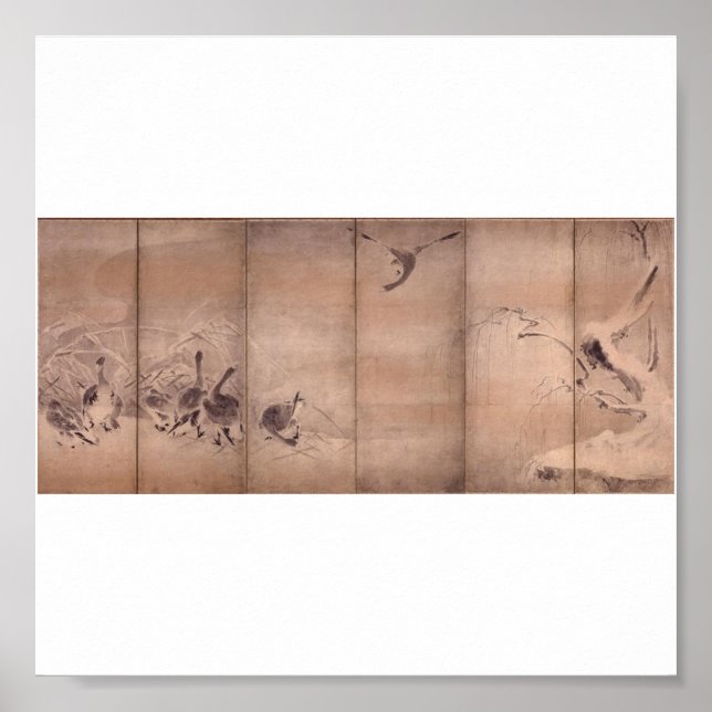 Póster Pintura de Miyamoto Musashi, c. Años 1600 (Frente)