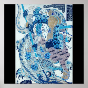 Póster Pintura de Miyamoto Musashi circa 1800's