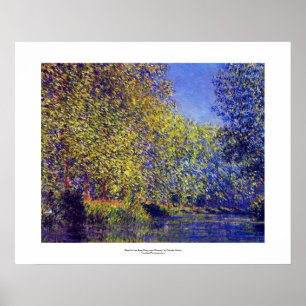 Póster Pintura de Monet doblada en el río Epte cerca de G