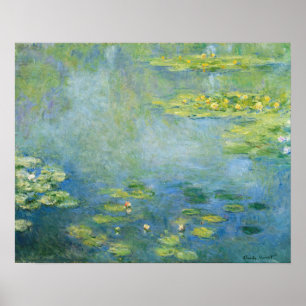 Póster Pintura de Monet Waterlilies 1906