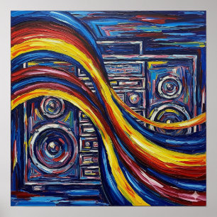 Póster Pintura de música abstracta
