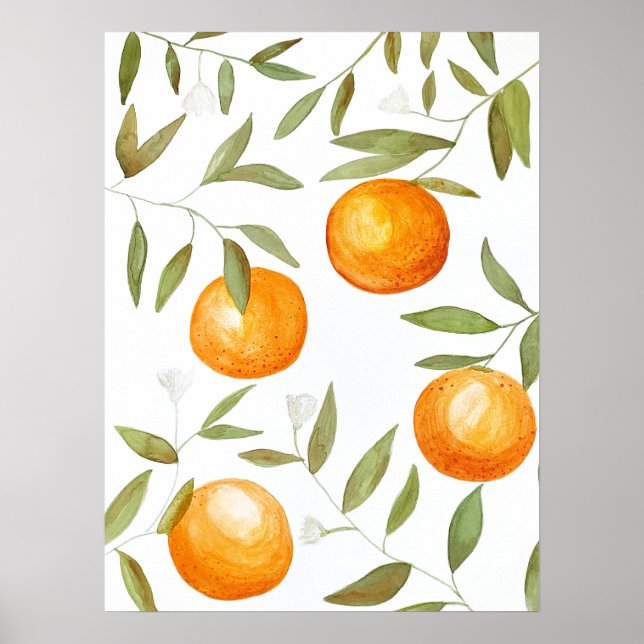 Póster Pintura de naranja Grove (Frente)