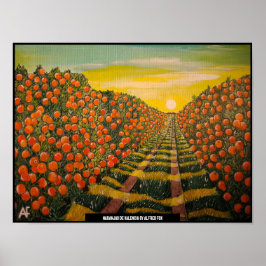 Póster Pintura de Naranjas de Valencia por Alfred Fox