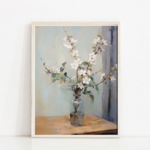 Póster Pintura de Naturaleza Muerta de Florero, P Impresa