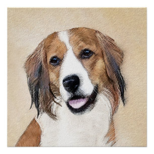 Póster Pintura de Nederlandse Kooikerhondje - Arte de per