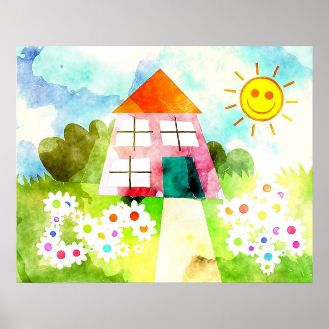 Póster Pintura de niños (Frente)