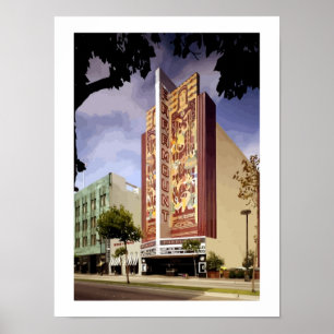 Póster Pintura de Oakland del teatro de Paramount del art