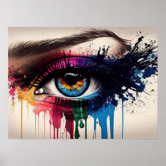 Póster Pintura de ojo de belleza