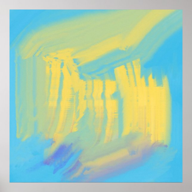 Póster pintura de óleo abstracta (Frente)