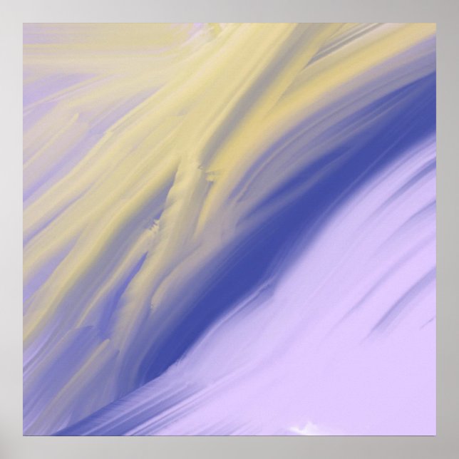 Póster pintura de óleo abstracta (Frente)