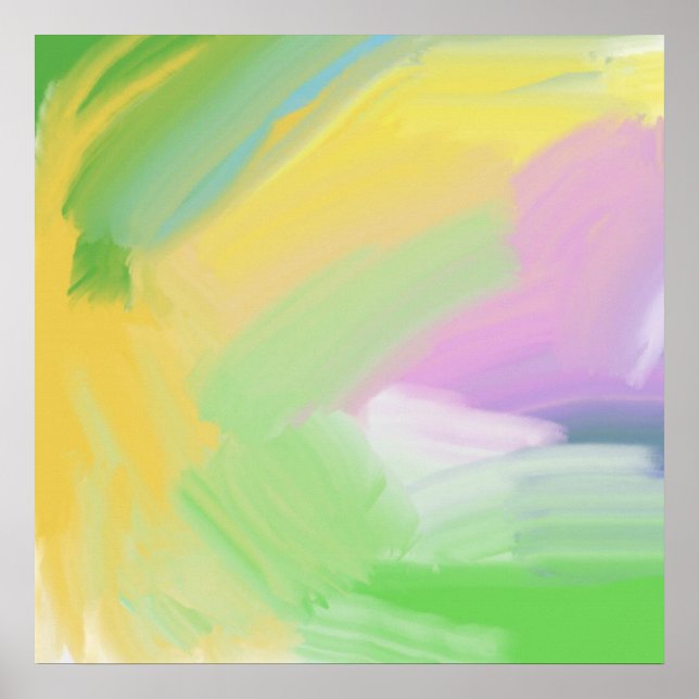 Póster pintura de óleo abstracta (Frente)